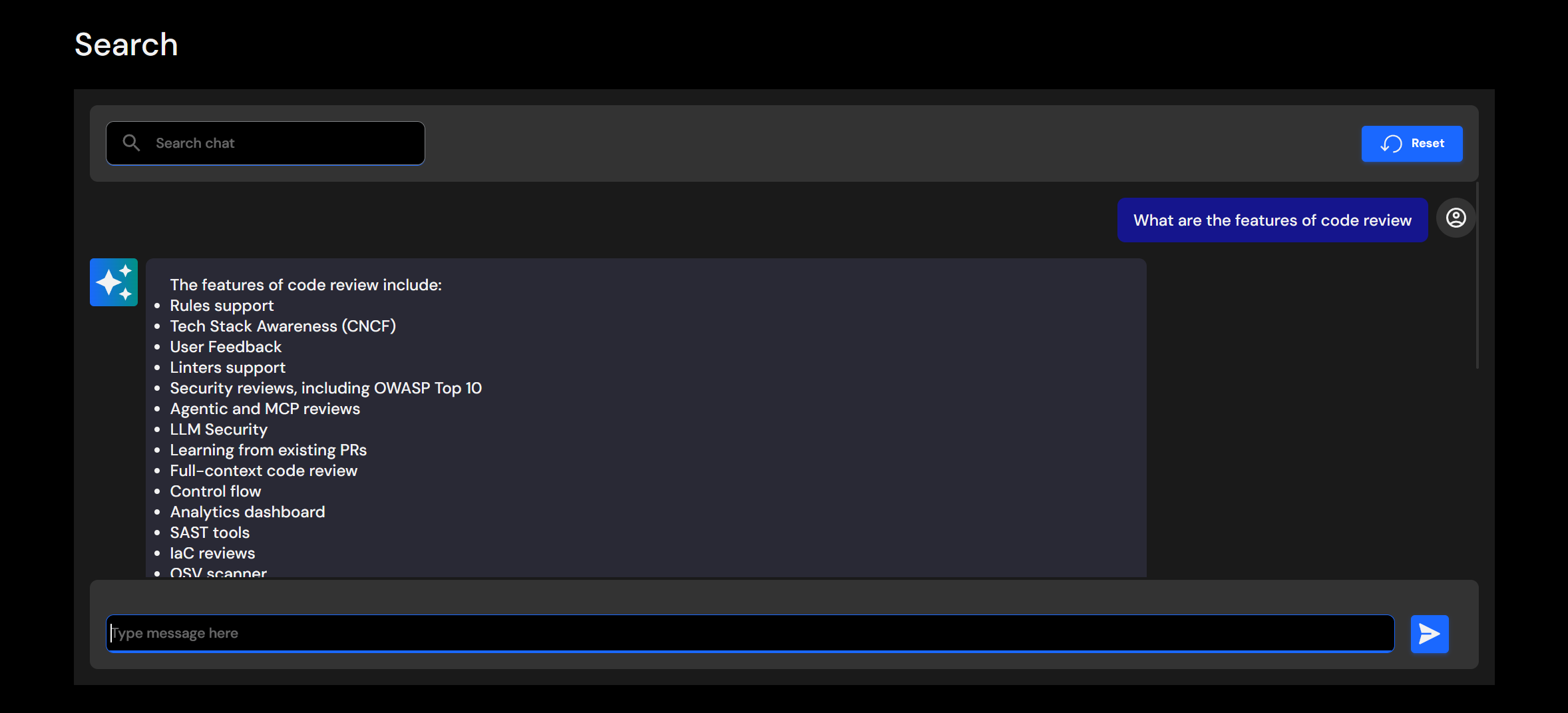 CodeCortex Q&A interface