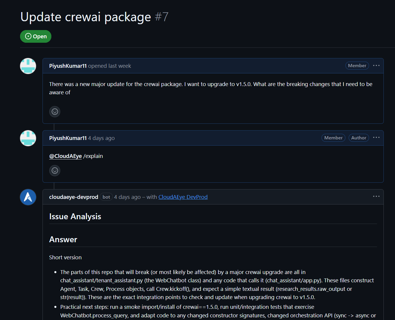 Explain GitHub issues