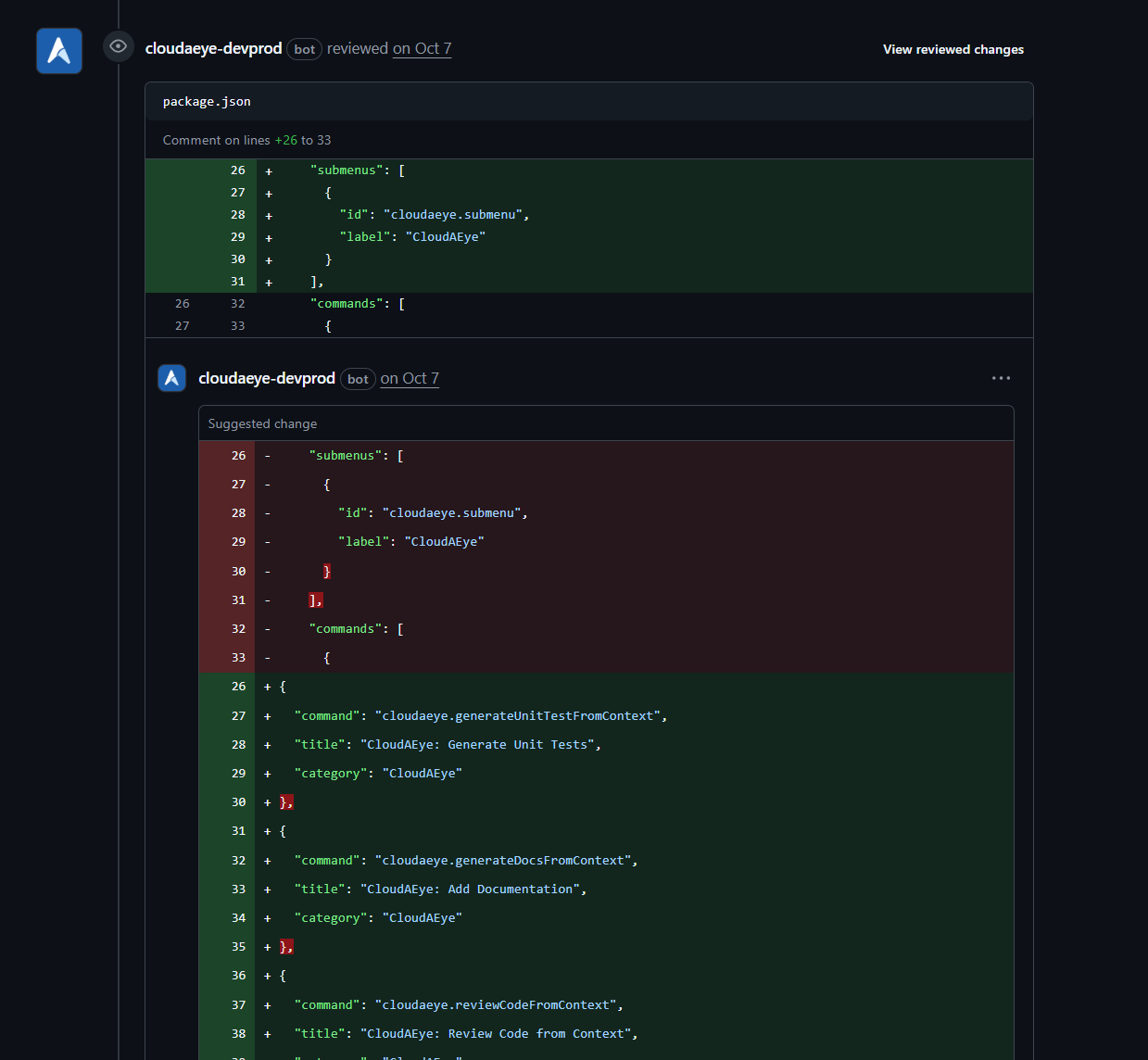 Implement suggestions