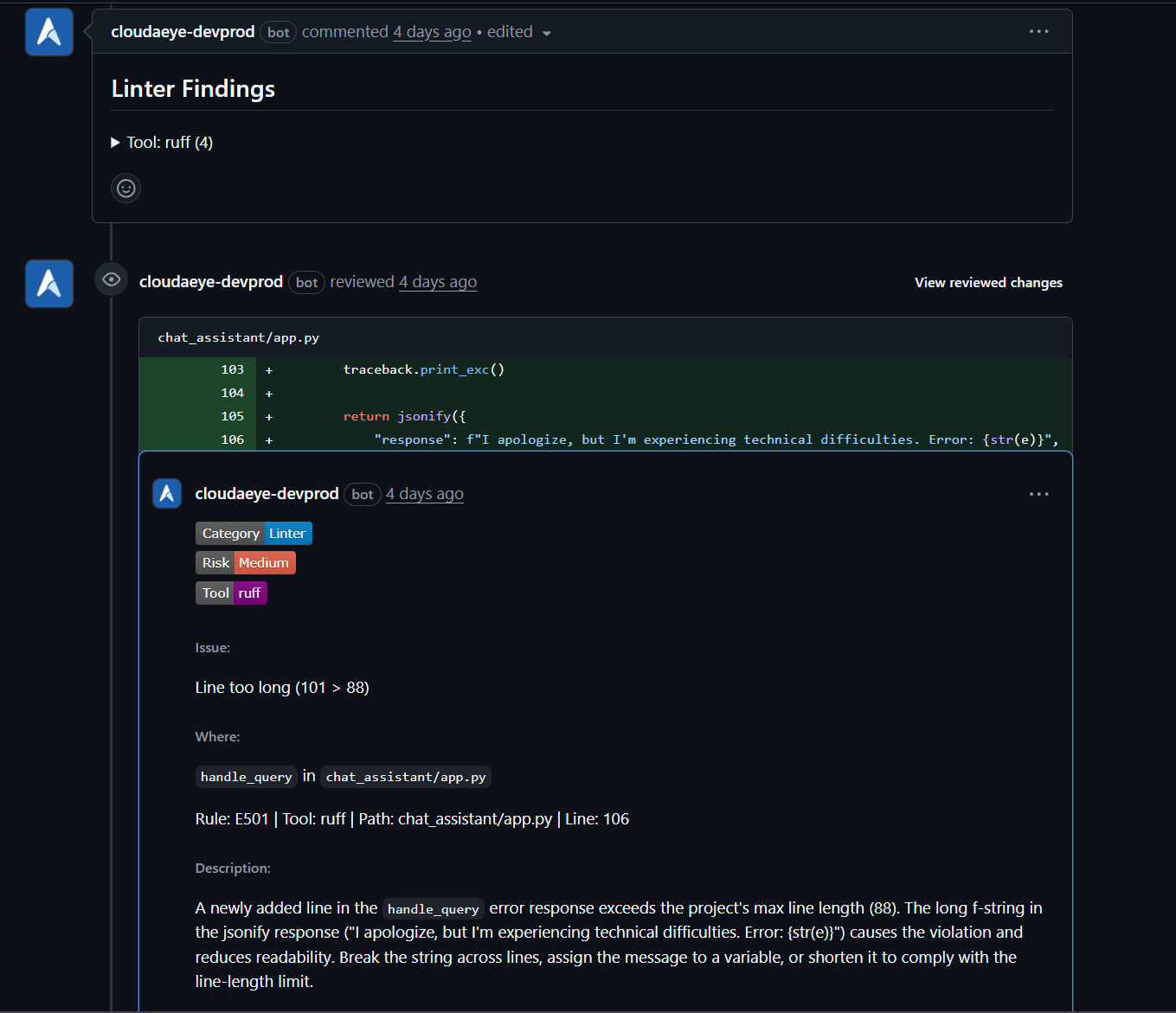 Linter support visual